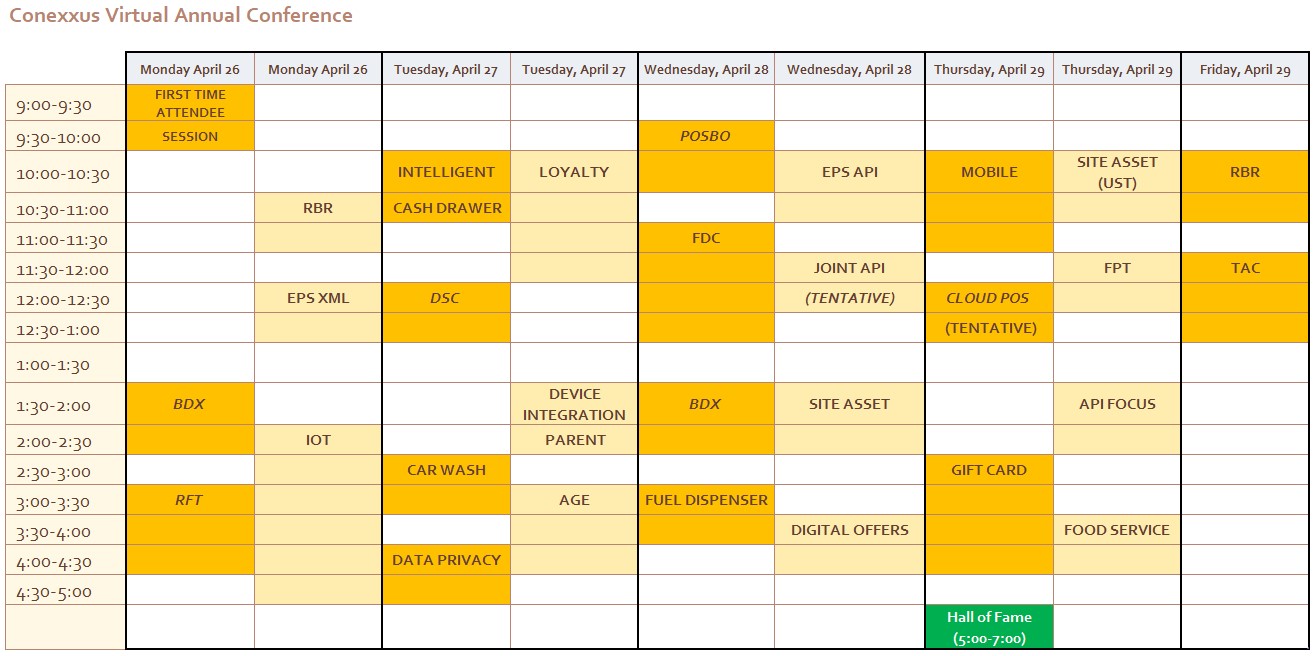 Spring Committee Agenda